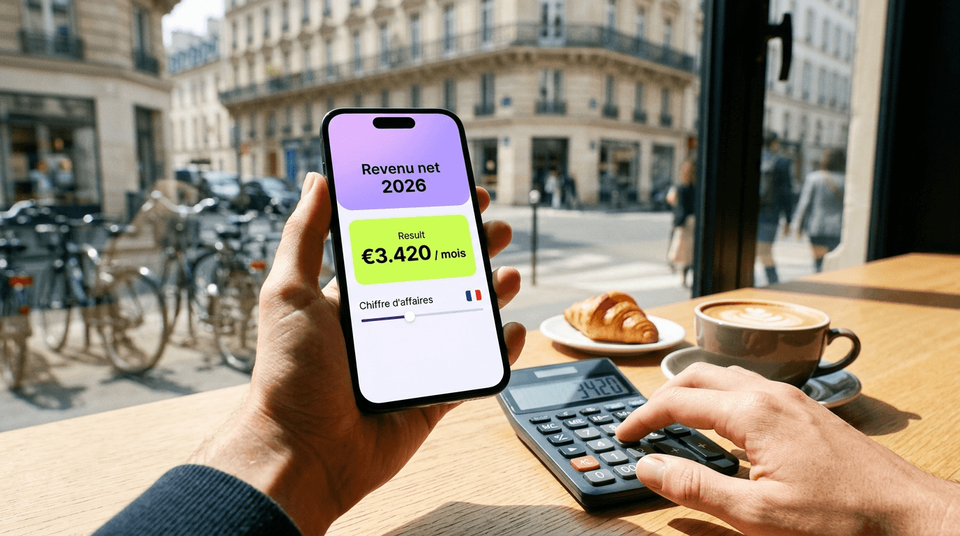 Auto-entrepreneur simulator uitgelegd: Franse sociale bijdragen 2026 voor creators — Actualiteit | LinkDash