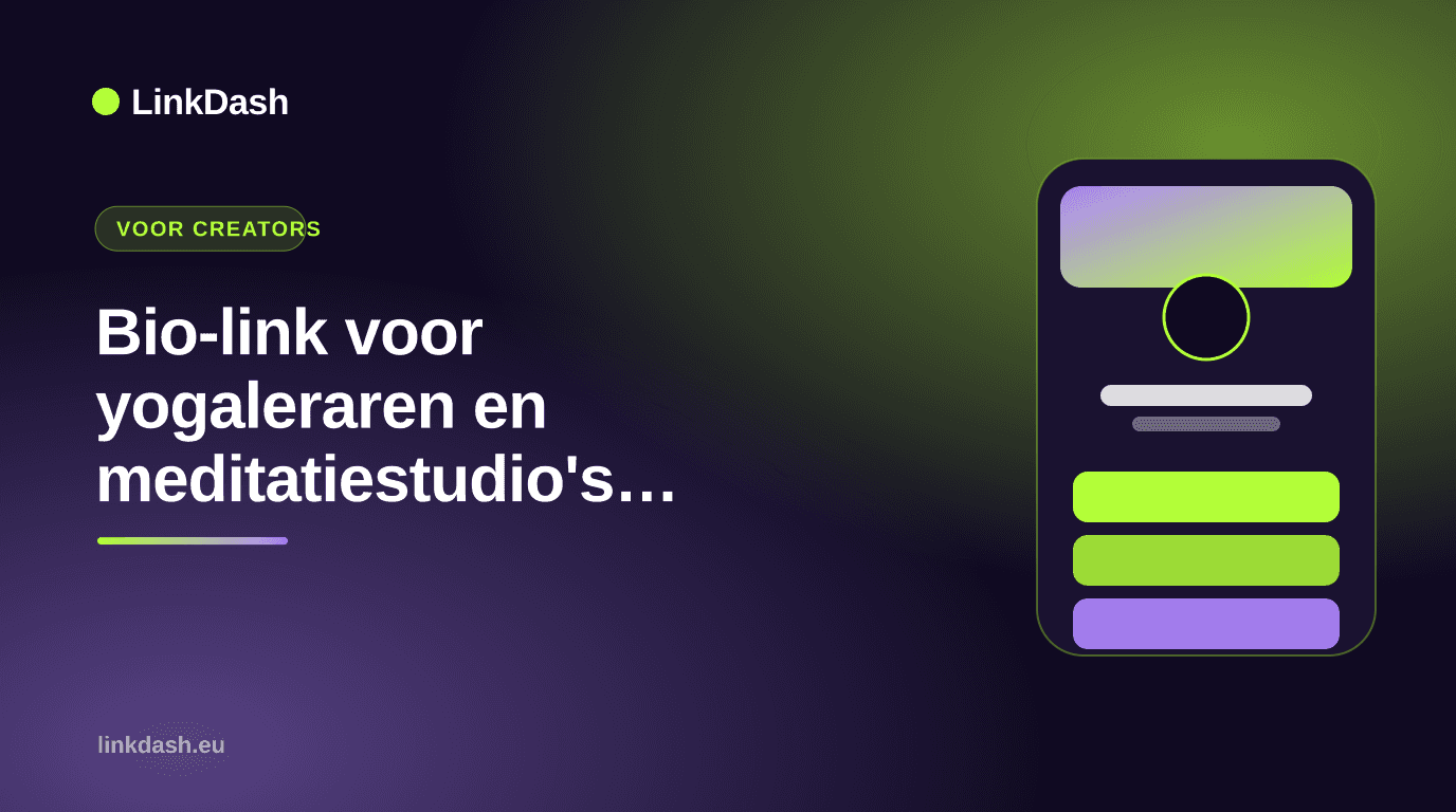 Lien bio pour professeurs de yoga et studios de méditation : réservations, planning et vente de cours — Guide | LinkDash