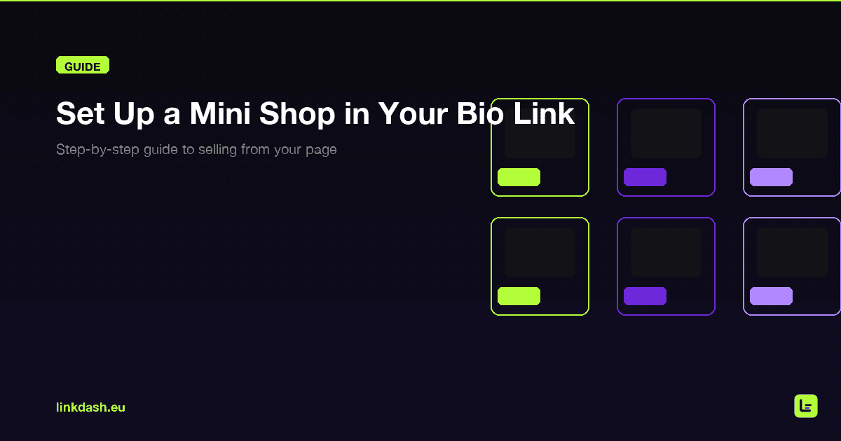 Hoe Maak je een Mini Shop in je Bio Link: Stap-voor-Stap