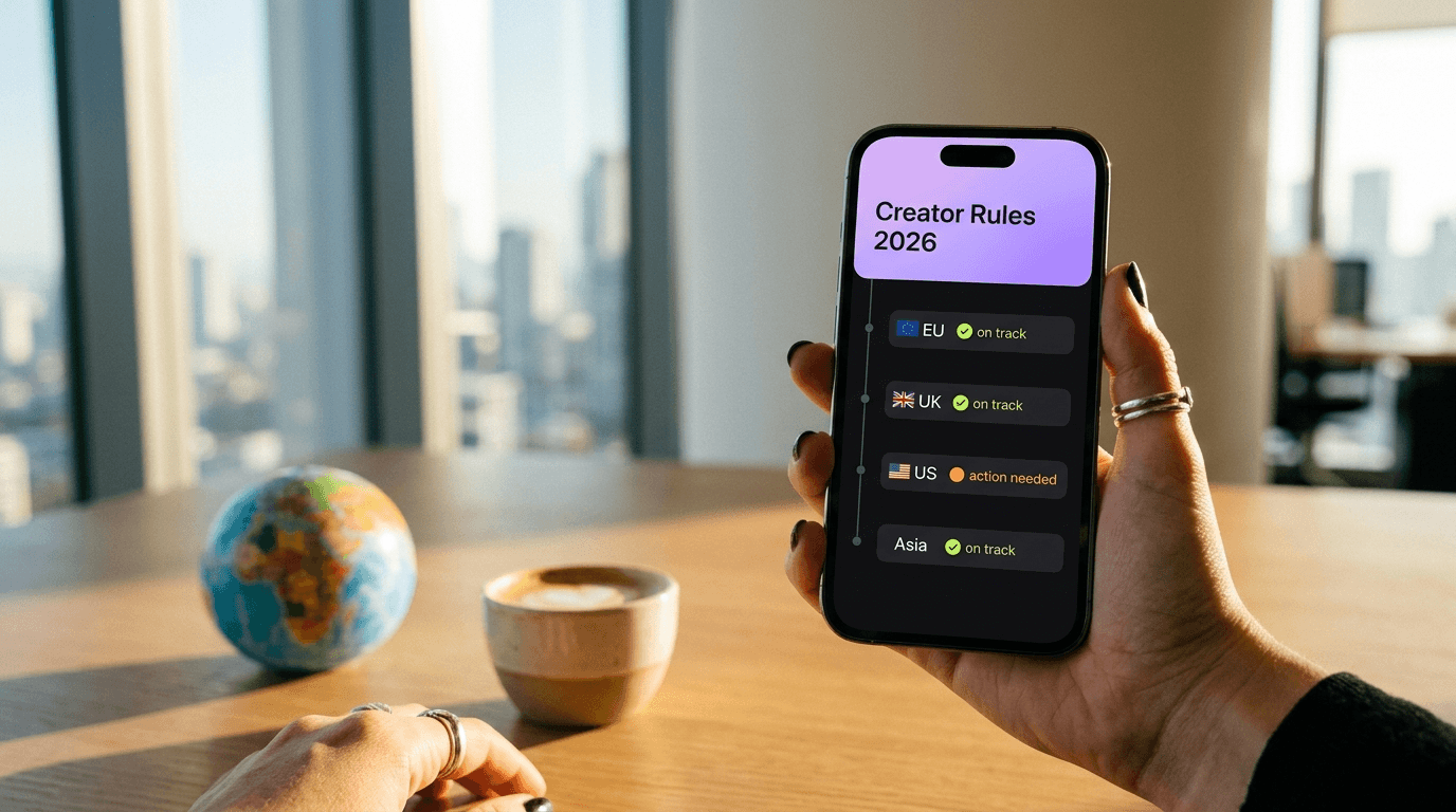 Weltweite Creator-Regulierung 2026: Was sich pro Quartal in EU, UK, USA, Indien und China ändert Weltweite Creator-Regulierung 2026: Was sich pro Quartal in EU, UK, USA, Indien und China ändert — Aktuelles | LinkDash