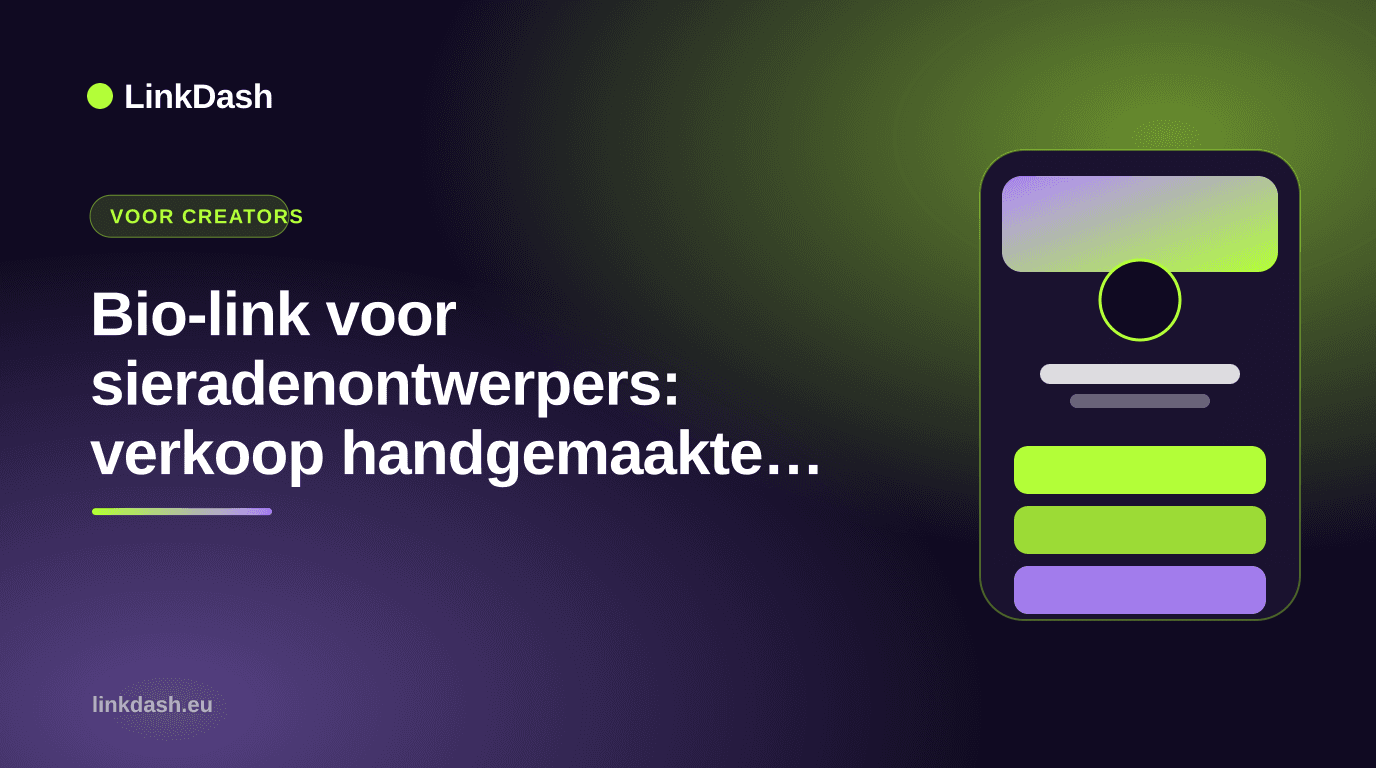 Bio-link voor sieradenontwerpers: verkoop handgemaakte sieraden via Instagram Bio-link voor sieradenontwerpers: verkoop handgemaakte sieraden via Instagram — Gids | LinkDash