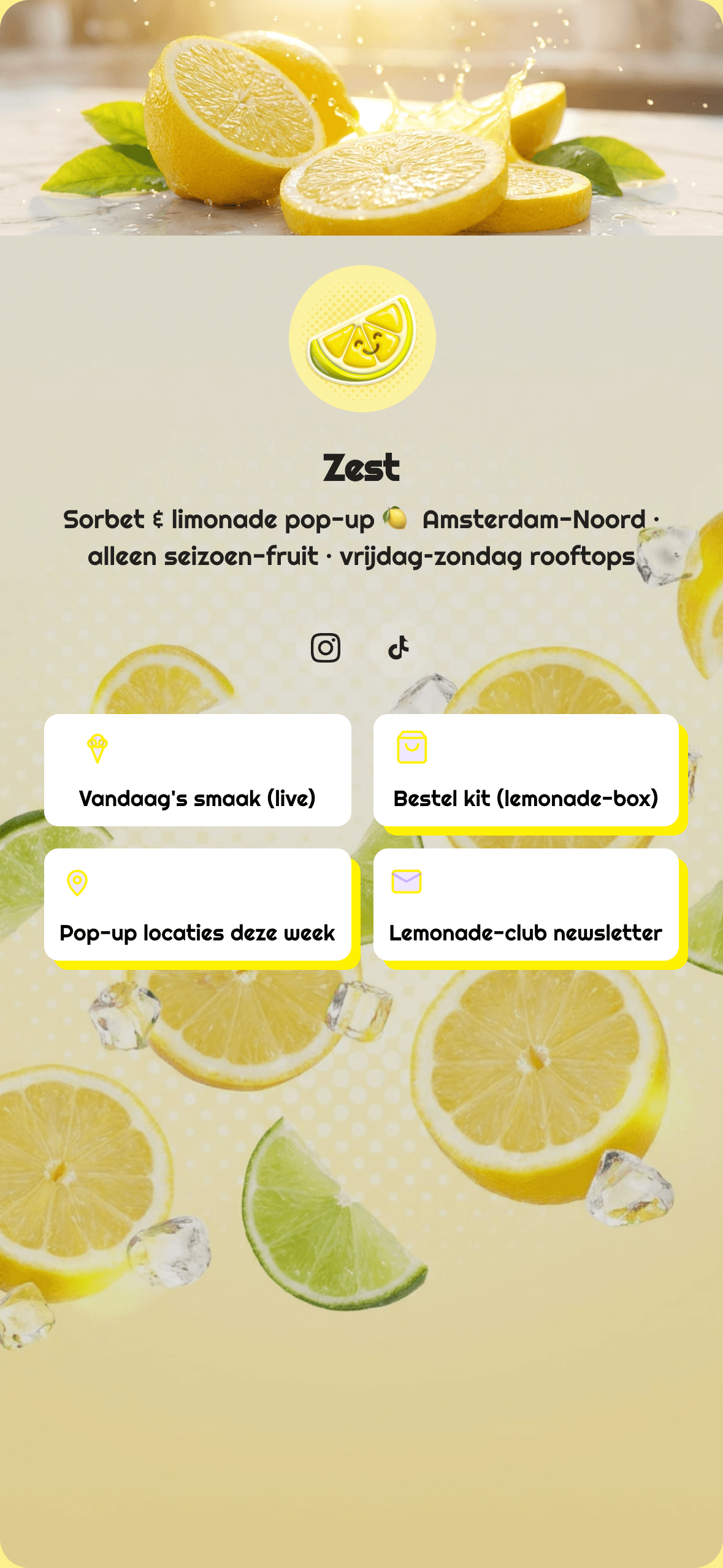 Zest — Citrus pop-up